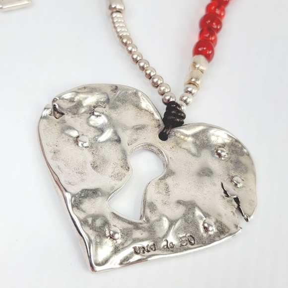 2014 Uno de 50 "Al rojo vivo" It's red hot! Heart Necklace - Picture 4 of 12